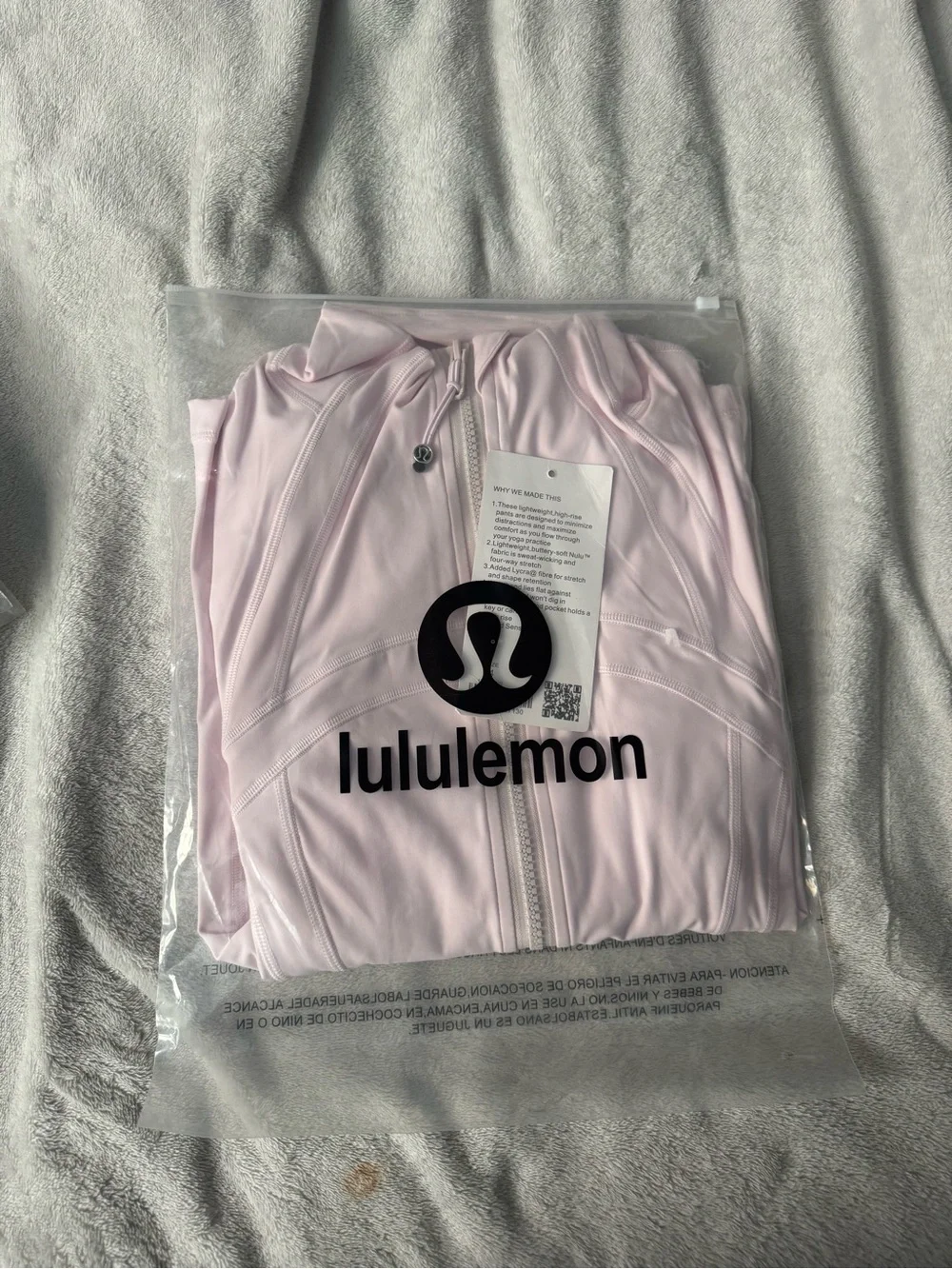 lululemon athletica Light Pink Full-Zip Jacket size M